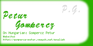 petur gompercz business card